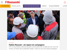 'humanite.fr' screenshot