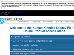 'humankinetics.com' screenshot