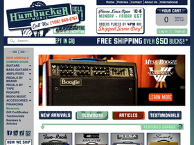 'humbuckermusic.com' screenshot