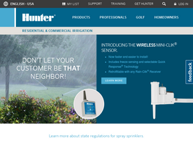 'hunterindustries.com' screenshot