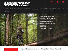 'huntinfool.com' screenshot