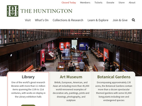 'huntington.org' screenshot