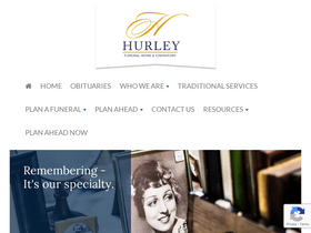 'hurleyfuneralhome.com' screenshot