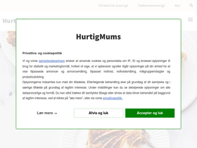 'hurtigmums.dk' screenshot