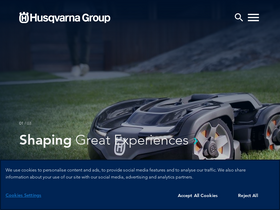 'husqvarnagroup.com' screenshot