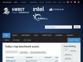 'hwbot.org' screenshot