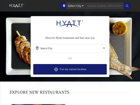 'hyattrestaurants.com' screenshot