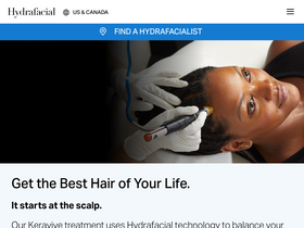 'hydrafacial.com' screenshot