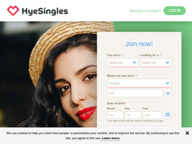'hyesingles.com' screenshot