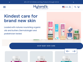'hylands.com' screenshot