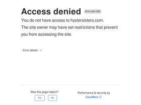 'hystersisters.com' screenshot