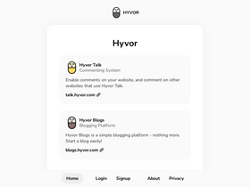 'hyvor.com' screenshot
