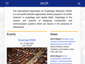 'iacr.org' screenshot