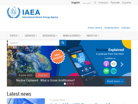'iaea.org' screenshot