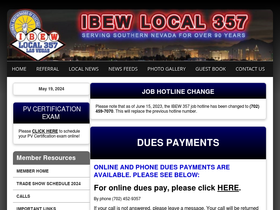 'ibew357.net' screenshot