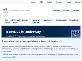 'icann.org' screenshot