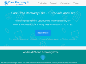 'icare-recovery.com' screenshot