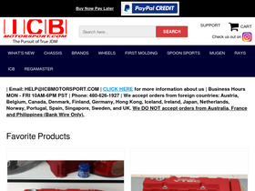 'icbmotorsport.com' screenshot