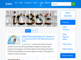'icbse.com' screenshot