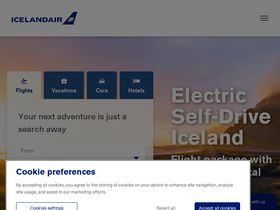 'icelandair.com' screenshot