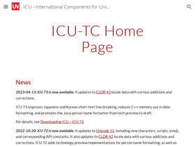 'icu-project.org' screenshot