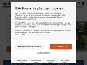'idaforsikring.dk' screenshot