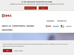 'idec.com' screenshot