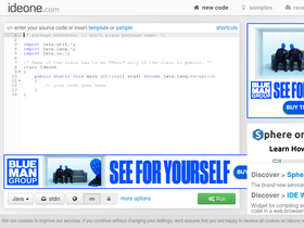 'ideone.com' screenshot