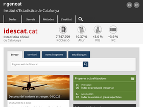'idescat.cat' screenshot