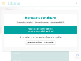 'idime.com.co' screenshot