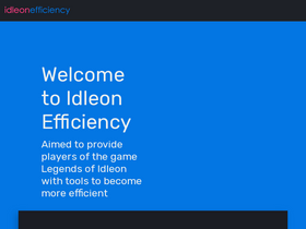 'idleonefficiency.com' screenshot