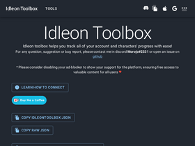 'idleontoolbox.com' screenshot
