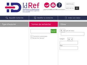 'idref.fr' screenshot