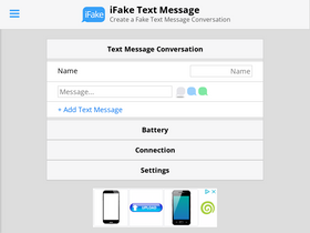 'ifaketextmessage.com' screenshot