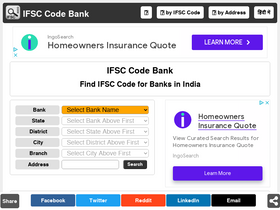 'ifsccodebank.com' screenshot
