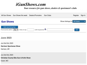 'igunshows.com' screenshot