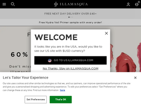 'illamasqua.com' screenshot