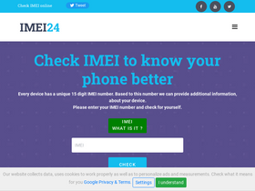 'imei24.com' screenshot