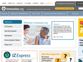 'immunize.org' screenshot