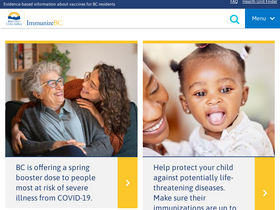 'immunizebc.ca' screenshot