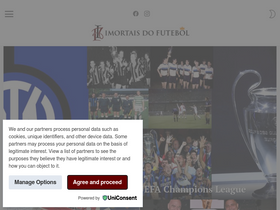 'imortaisdofutebol.com' screenshot