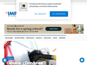 'imparcialoaxaca.mx' screenshot