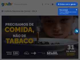 'inca.gov.br' screenshot