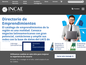 'incae.edu' screenshot