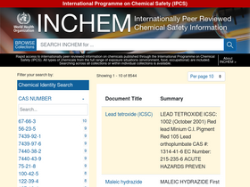 'inchem.org' screenshot