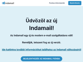 'indamail.hu' screenshot