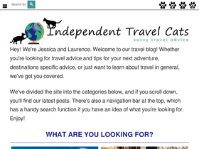 'independenttravelcats.com' screenshot