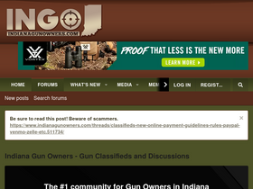 'indianagunowners.com' screenshot