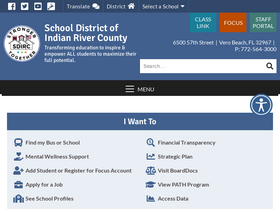 'indianriverschools.org' screenshot