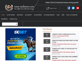 'indiarace.com' screenshot